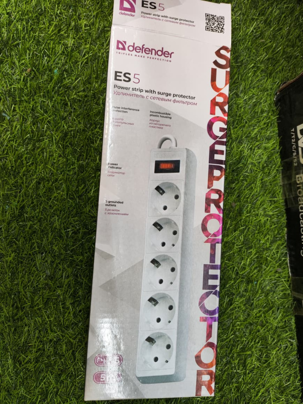 Сетевой фильтр Defender ES, 5м, 5 розеток